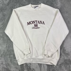 VTG 90's Michigan grizzles Embroidered NCC Apparel Crewneck Sweatshirt Sz L